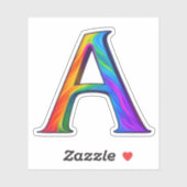 Bunte Anfangsbuchstabe A Aufkleber (Blatt)