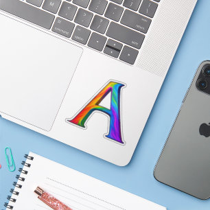 Bunte Anfangsbuchstabe A Aufkleber