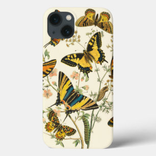 Bunte Ansammlung der Schmetterlinge und der Raupen iPhone 13 Hülle