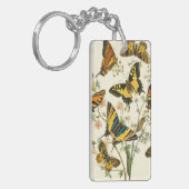 Bunte Ansammlung der Schmetterlinge und der Raupen Schlüsselanhänger (Vorderseite links)