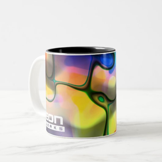Bunte Äone bearbeitet Tasse (Vorderseite Links)