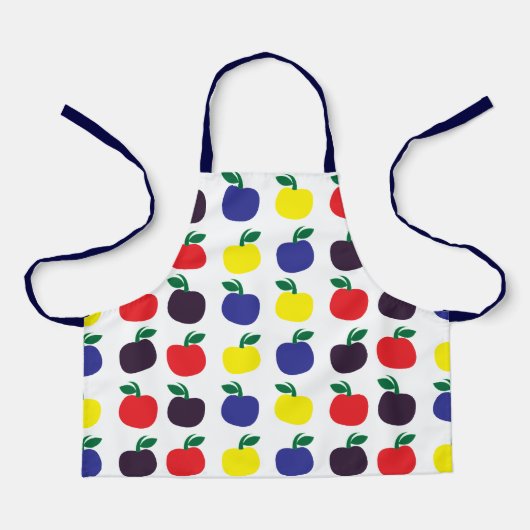 Bunte Äpfel Früchte Kinder Schürze (Vorderseite)