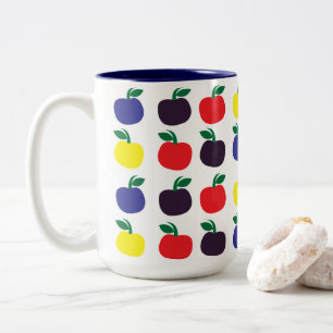 Bunte Äpfel Früchte Zweifarbige Tasse