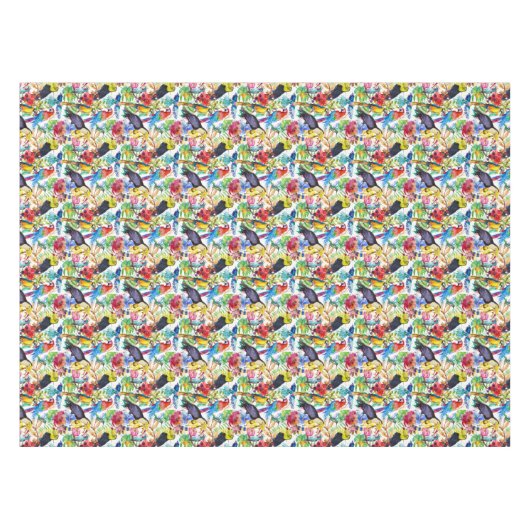 Bunte Aquarell-Papageien 2 Tischdecke