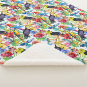 Bunte Aquarell-Papageien Sherpadecke (3/4)