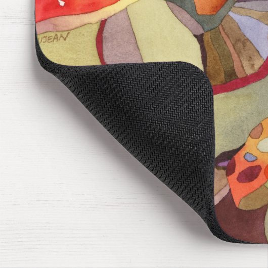 Bunte Aquarell-Pilze Mousepad (Ecke)
