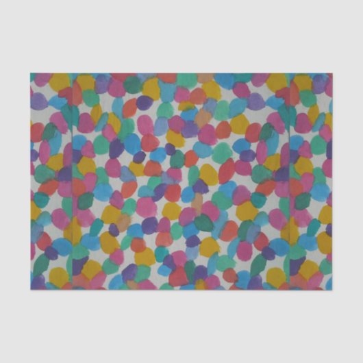 Bunte Aquarell-Punkte Seidenpapier (Vorderseite)