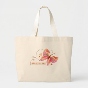 Bunte Aquarell-Schmetterling-Motivation Boho Jumbo Stoffbeutel