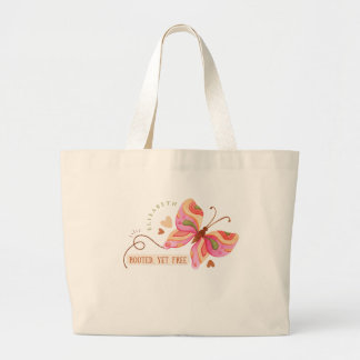 Bunte Aquarell-Schmetterling-Motivation Boho Jumbo Stoffbeutel