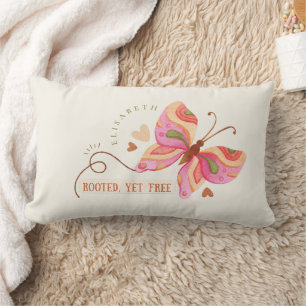 Bunte Aquarell-Schmetterling-Motivation Boho Lendenkissen