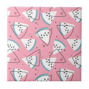 Bunte Aquarell-Wassermelonen Fliese