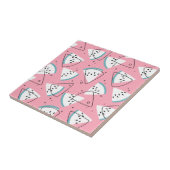 Bunte Aquarell-Wassermelonen Fliese (Seite)