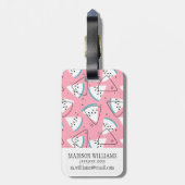 Bunte Aquarell-Wassermelonen Gepäckanhänger (Rückseite vertikal)