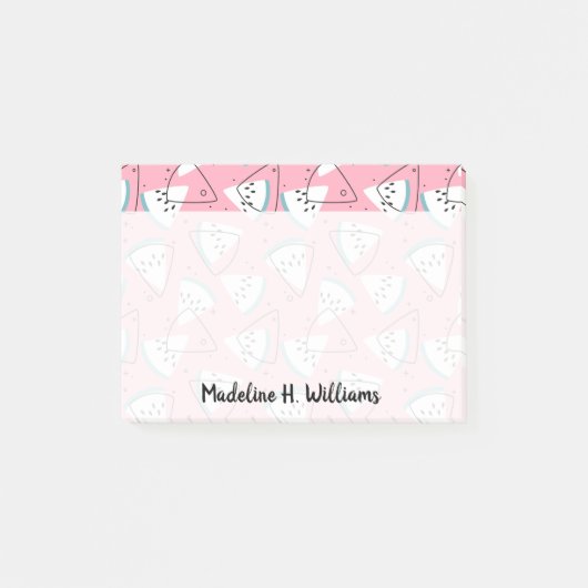 Bunte Aquarell-Wassermelonen Post-it Klebezettel (Vorderseite)