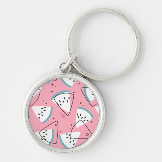 Bunte Aquarell-Wassermelonen Schlüsselanhänger (Vorne)