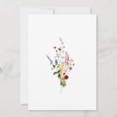 Bunte Aquarell-Wildblumen-Hochzeit Einladung (Rückseite)