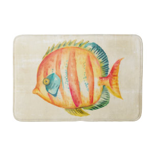 Bunte Aquarium-Fische Badematte
