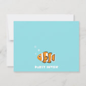 Bunte Aquarium-Kindergeburtstag-Party Einladungen (Rückseite)