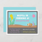 Bunte Aquarium-Kindergeburtstag-Party Einladungen (Vorne/Hinten)