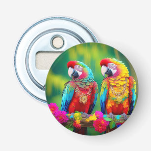 Bunte Ara-Vögel auf dem Ast-67859 Flaschenöffner