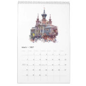 Bunte Architektur Kalender (Mär 2027)