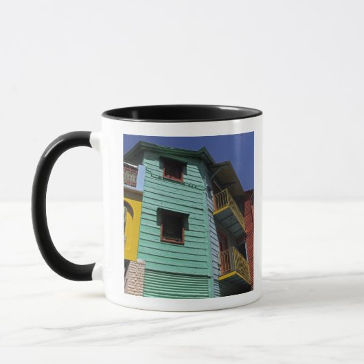 Bunte Architektur von La Boca Nachbarschaft Tasse (Links)