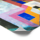 Bunte Architektur von Paul Klee, Abstrakte Kunst Poster (Ecke)