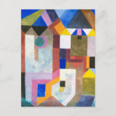 Bunte Architektur von Paul Klee, Abstrakte Kunst Postkarte (Vorderseite)