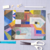 Bunte Architektur von Paul Klee, Abstrakte Kunst Seidenpapier (Handwerk)