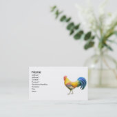 Bunte Ardenner Hahn-Visitenkarte Visitenkarte (Stehend Vorderseite)