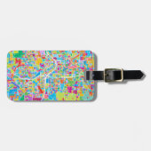 Bunte Atlanta-Karte Gepäckanhänger (Vorderseite horizontal)