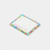 Bunte Atlanta-Karte Post-it Klebezettel (angewinkelt)