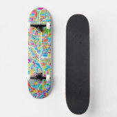 Bunte Atlanta-Karte Skateboard (Vorderseite)