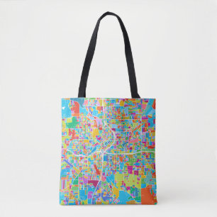 Bunte Atlanta-Karte Tasche
