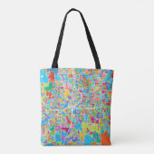 Bunte Atlanta-Karte Tasche (Rückseite)