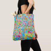 Bunte Atlanta-Karte Tasche (Von Nahem)