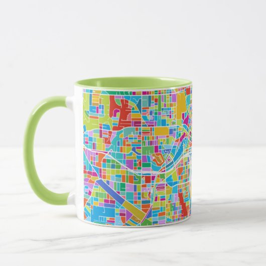 Bunte Atlanta-Karte Tasse (Links)
