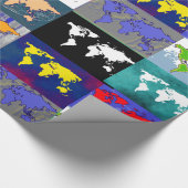 bunte Atlas der Welt Geschenkpapier (Ecke)