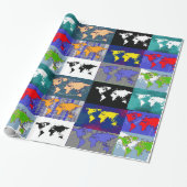 bunte Atlas der Welt Geschenkpapier (Ungerollt)