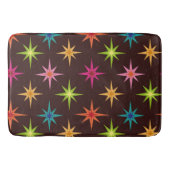 Bunte atomare Sternexplosionen der Funky Mid Centu Badematte (Vorderseite)