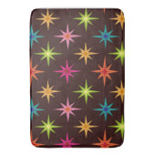 Bunte atomare Sternexplosionen der Funky Mid Centu Badematte (Vorderseite Vertikal)