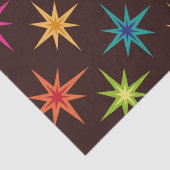 Bunte atomare Sternexplosionen der Funky Mid Centu Seidenpapier (Detail)