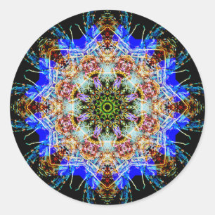 Bunte ausführliche Mandala Runder Aufkleber