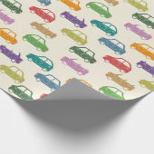 Bunte Autos Geschenkpapier (Ecke)
