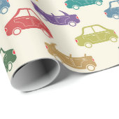 Bunte Autos Geschenkpapier (Rolleneckpunkt)