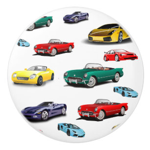 Bunte Autos Jungen Kinder Keramikknauf
