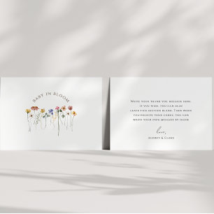 Bunte Baby-Blumenkind Baby Shower Dankeskarte