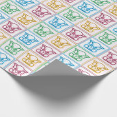 Bunte Baby-Elefant-Skizzen Geschenkpapier (Ecke)