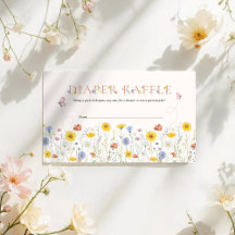 Bunte Baby-Party-Windel-Raffle mit Wildblumen