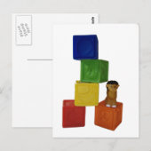 bunte Babyspielblöcke Postkarte (Vorne/Hinten)